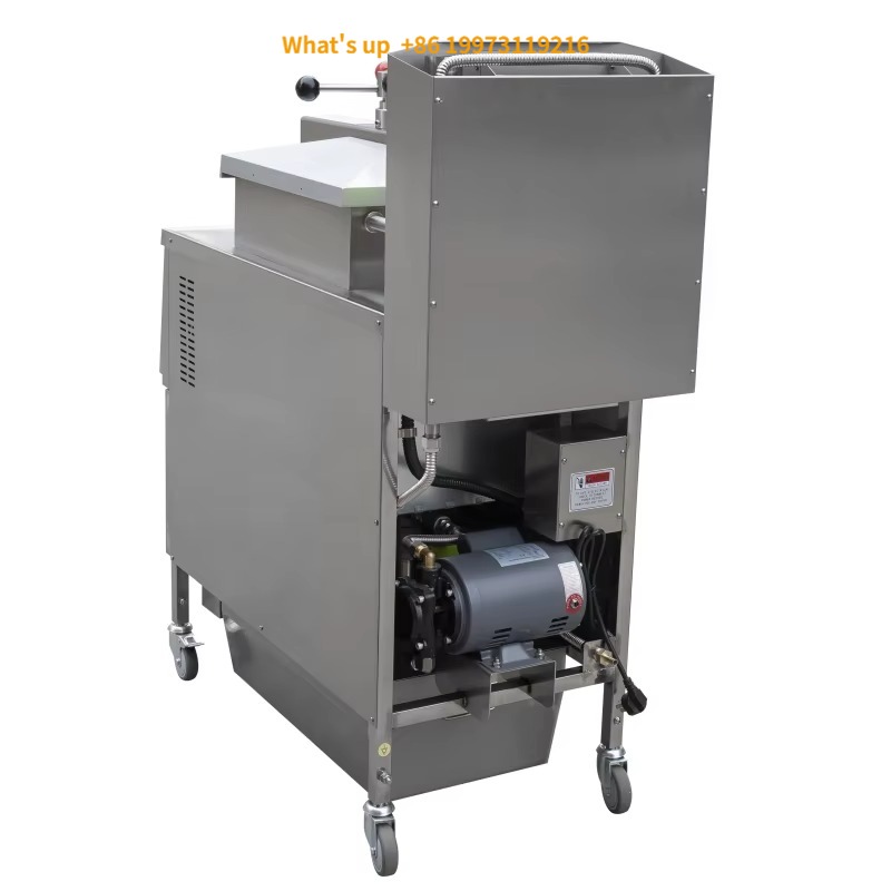 Pressure Fryer Commercial Chicken - เครื่องทอดแบบตั้งพื้นสำหรับธุรกิจอาหารจานด่วน รุ่น 202625L ทำจากสแตนเลส ใช้แก๊ส พร้อมล้อเลื่อน