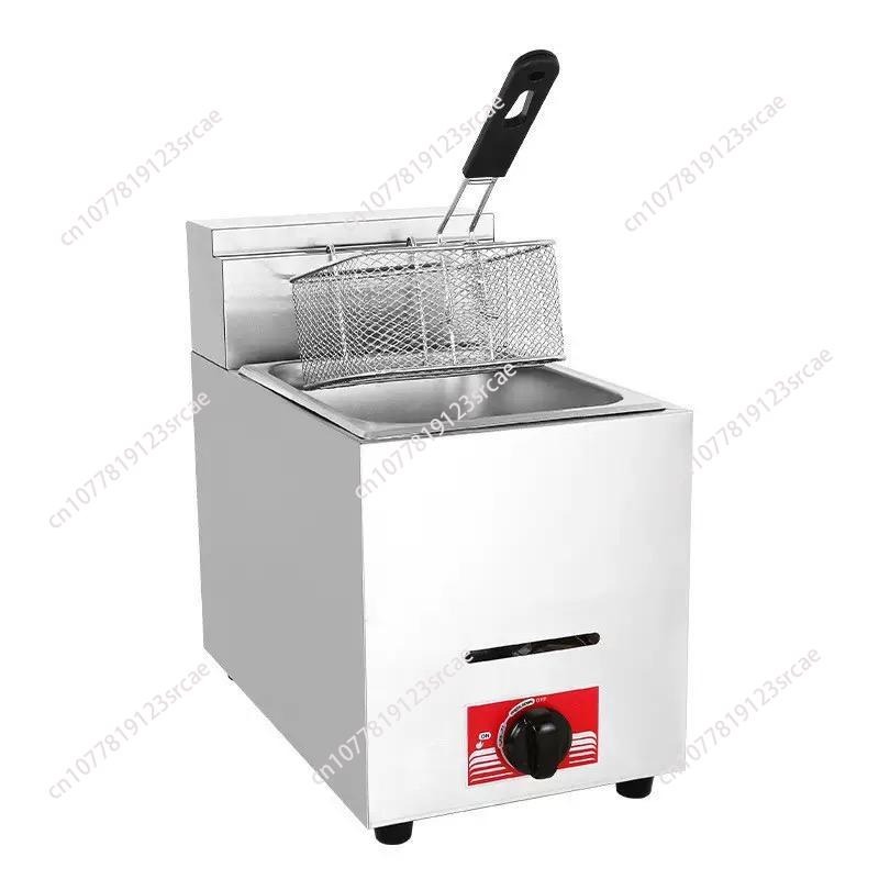 Commercial Gas Deep Fryer Propane - เตาทอดแก๊ส LPG เชิงพาณิชย์ พร้อมตะกร้า 8 ลิตร