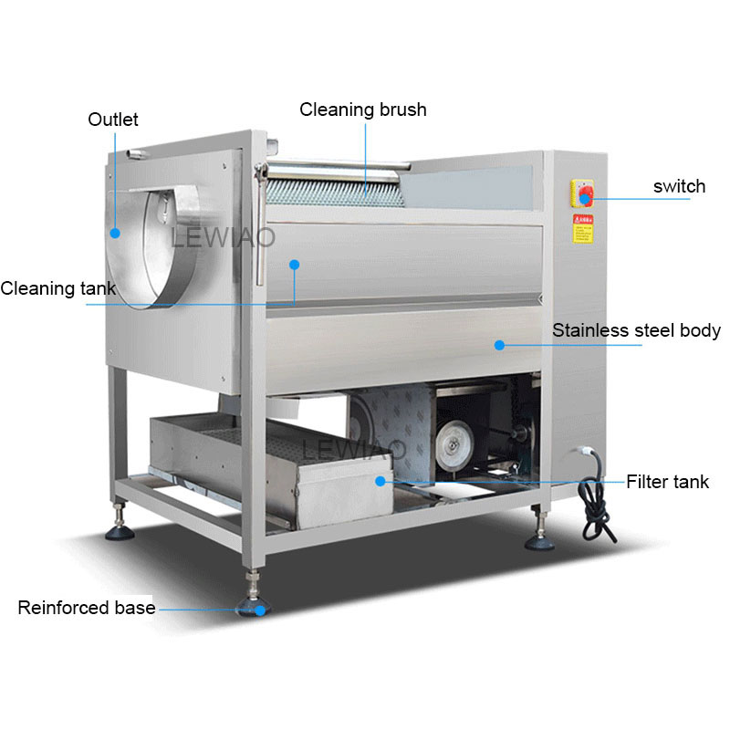 Commercial Potato Peeler Machine - เครื่องล้างและปอกเปลือกผักและผลไม้เชิงพาณิชย์ เช่น ขิง มันฝรั่ง