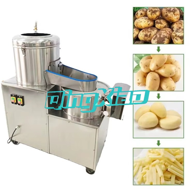 Commercial Potato Peeler Machine - เครื่องปอกมันฝรั่ง ขูดมันฝรั่ง หั่นมันฝรั่ง ซอยมันฝรั่ง ออลอินวัน ทำจากสแตนเลส