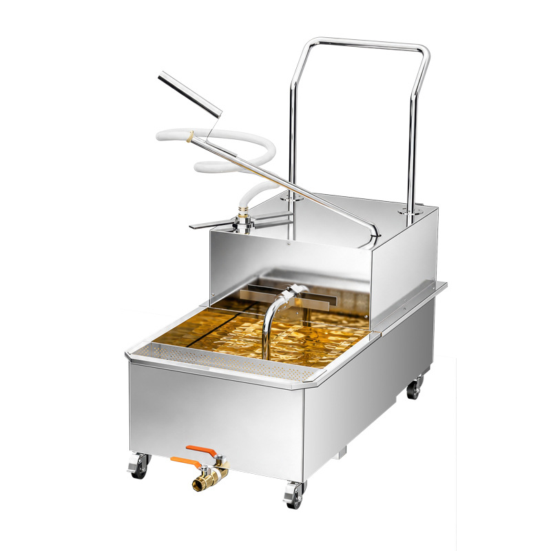 Fryer Oil Filtration Machine - เครื่องกรองน้ำมันสำหรับหม้อทอดเชิงพาณิชย์ ความจุ 48 ลิตร อุปกรณ์กรองน้ำมันหม้อทอดขนาดใหญ่สำหรับร้านเบอร์เกอร์