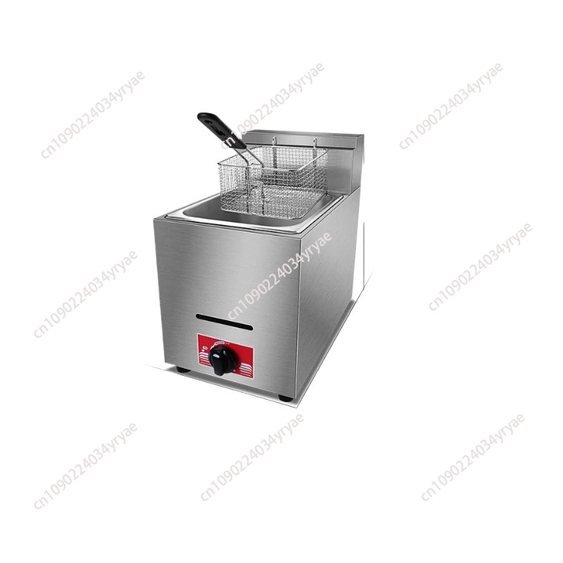 Commercial Gas Deep Fryer Propane - เตาทอดแก๊ส LPG เชิงพาณิชย์ พร้อมตะกร้า 8 ลิตร