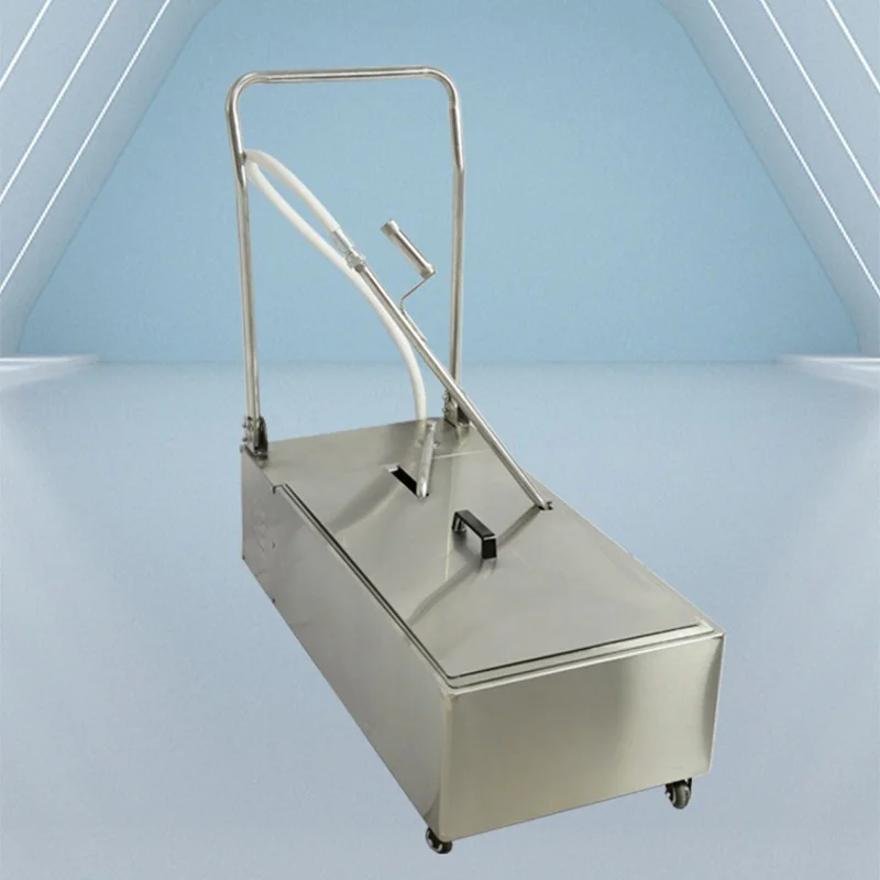 Fryer Oil Filtration Machine - รถเข็นกรองน้ำมันขนาด 48 ลิตร, แผ่นกรองน้ำมันสำหรับเครื่องทอดในร้านอาหาร ทำจากสแตนเลส, แผ่นกรองน้ำมันสำหรับเครื่องทอดในโรงแรม,