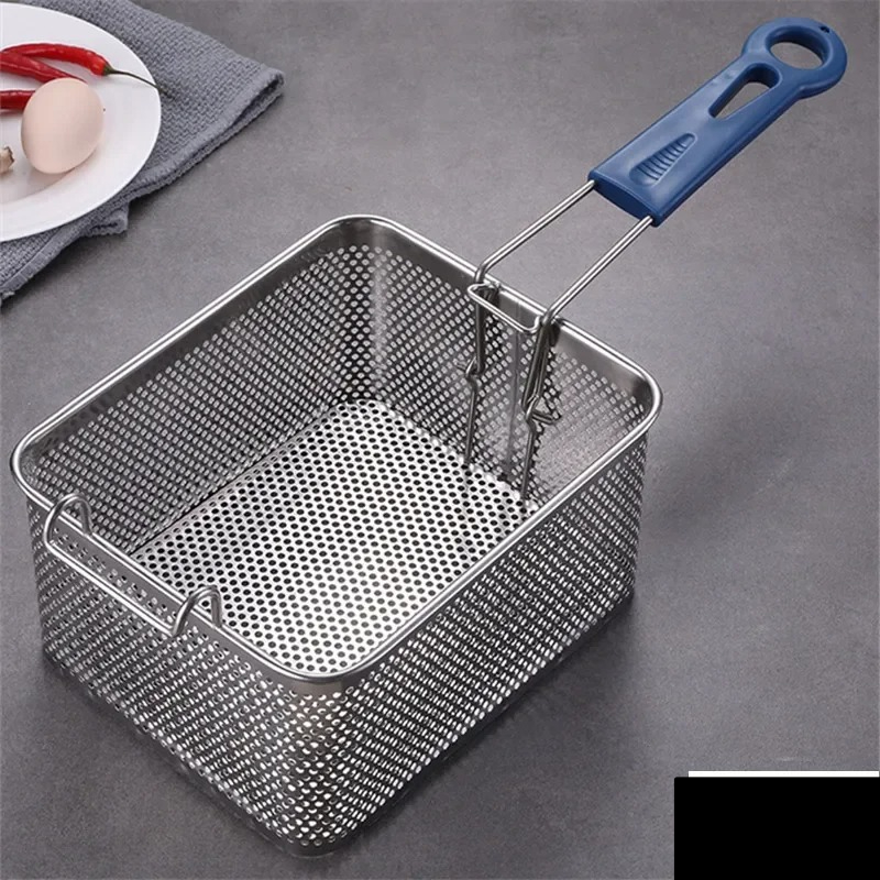 Fryer Basket Commercial Stainless - ตะแกรงกรองน้ำมันทอดสเตนเลสสตีล 81 ช่อง สำหรับทอดเฟรนช์ฟรายส์ แบบใช้ในเชิงพาณิชย์