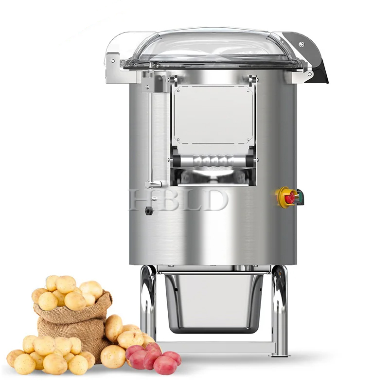 Commercial Potato Peeler Machine - เครื่องล้างและปอกเปลือกมันฝรั่งและแครอทสแตนเลสไฟฟ้าสำหรับใช้งานเชิงพาณิชย์ อัตโนมัติเต็มรูปแบบ เพื่อการเตรียมอาหารที่มีประสิทธิภาพ