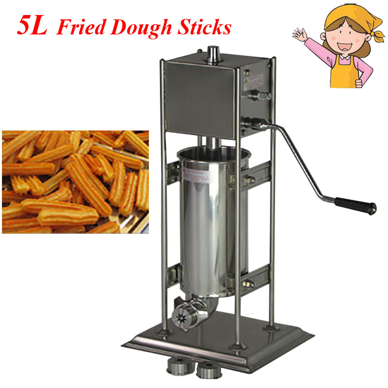 Electric Churro Maker Machine - Commercial Electric ประเภทแนวตั้งสเปน Churros Extruder เครื่องแป้งทอด