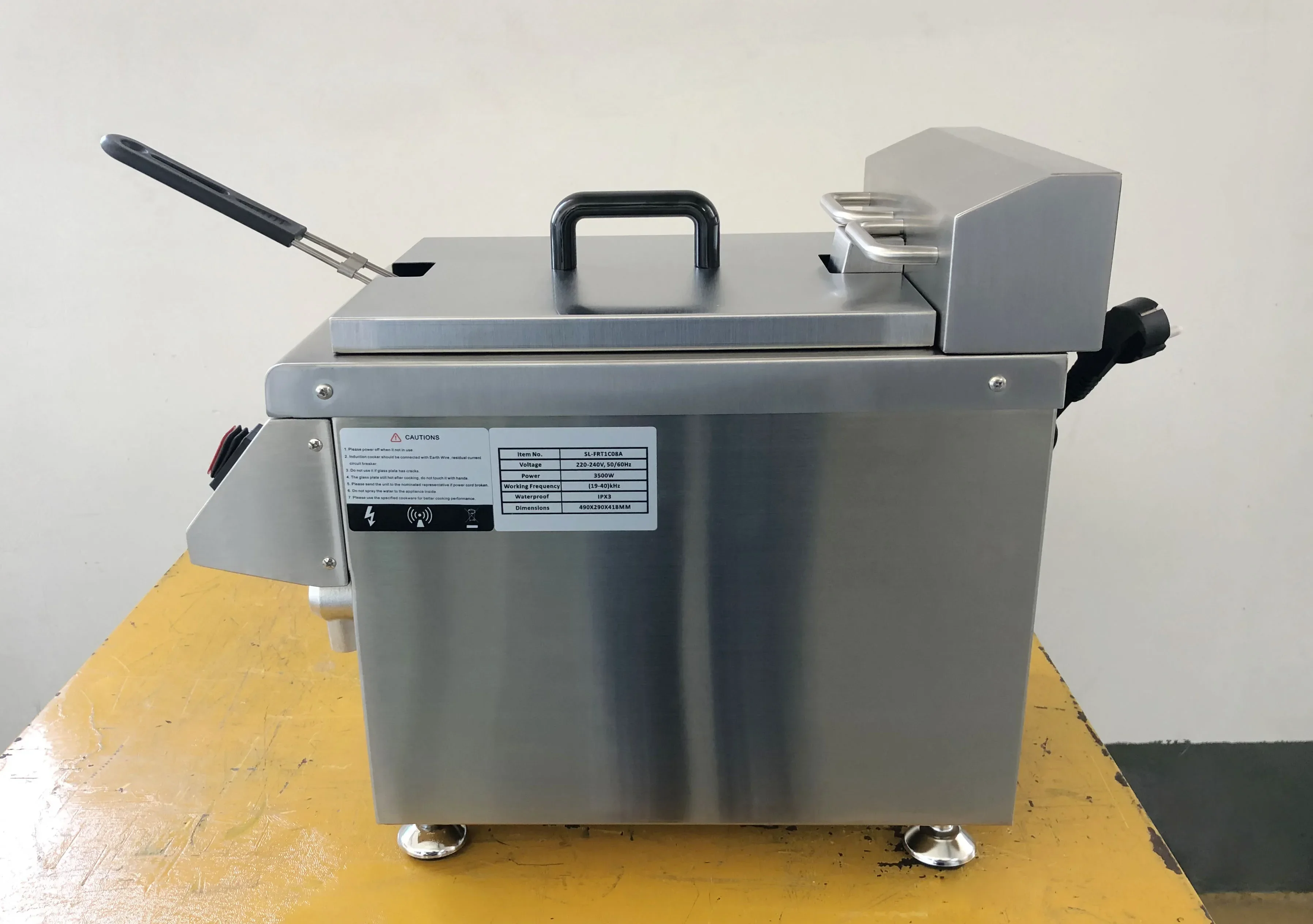 Commercial Donut Fryer Electric - เครื่องทอดไฟฟ้าอินดักชั่นเชิงพาณิชย์ 8 ลิตร – ระดับมืออาชีพสำหรับการทอดโดนัทและไก่ (อุปกรณ์ครัว)