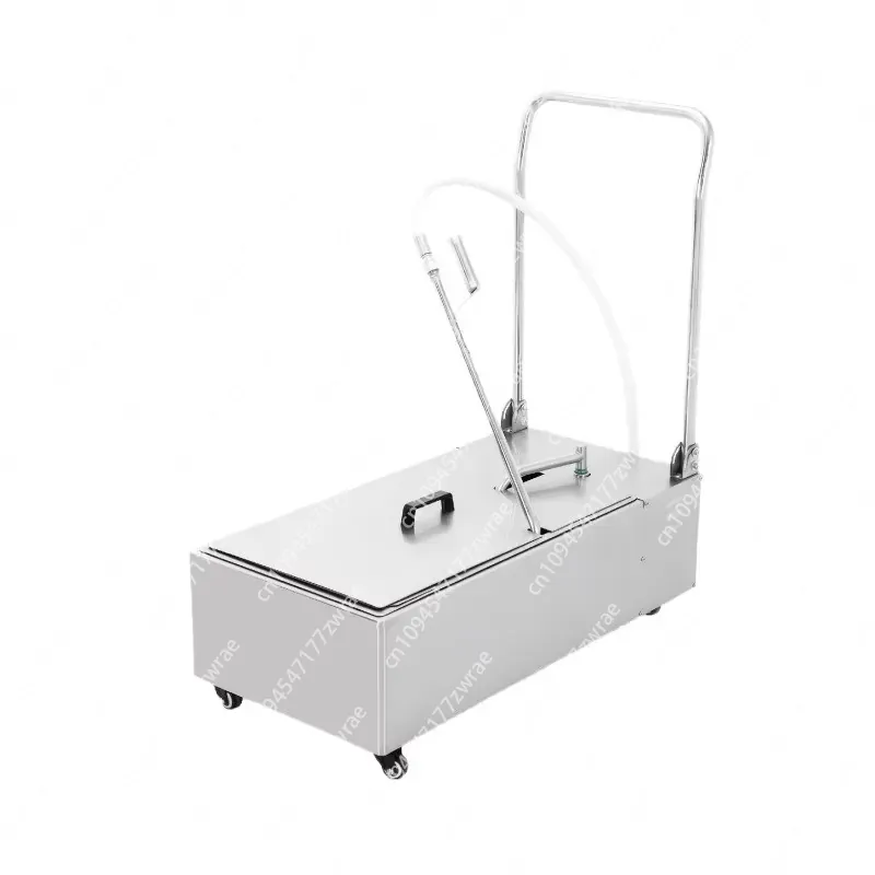 Fryer Oil Filtration Machine - รถเข็นกรองน้ำมันแบบเคลื่อนที่สำหรับใช้ในสหรัฐอเมริกา แรงดันไฟฟ้า 110V, เครื่องกรองน้ำมันสำหรับใช้ในเชิงพาณิชย์, อุปกรณ์กรองน้ำมันปรุงอาหารที่ทำจากสแตนเลส