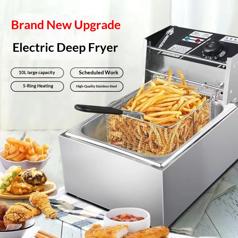 Electric Fryer Commercial 20L - ใช้ได้กับหม้อทอดไฟฟ้าสแตนเลสหนาพิเศษขนาด 10 ลิตร/20 ลิตร/22 ลิตร สำหรับใช้ในครัวเรือนและเชิงพาณิชย์