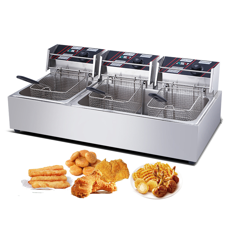 Electric Fryer Commercial 20L - เครื่องทอดไฟฟ้า/แก๊ส อัตโนมัติ สำหรับร้านอาหาร ขนาด 10 ลิตร/20
