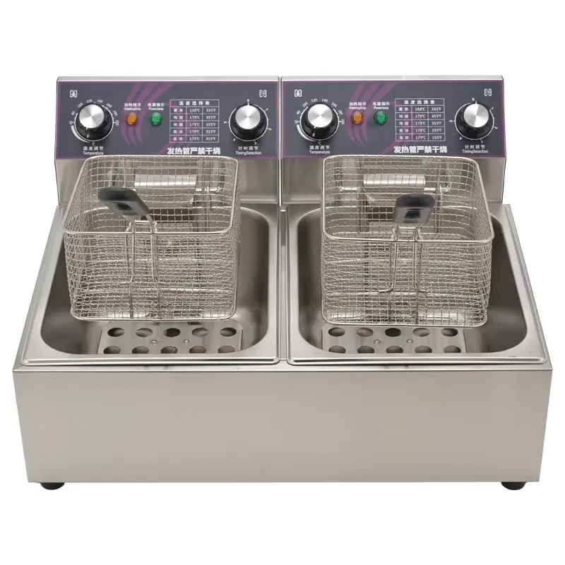 เครื่องทอดไฟฟ้าแบบตั้งโต๊ะสองถ - Countertop Deep Fryer With Timer บทวิจารณ์และราคา
