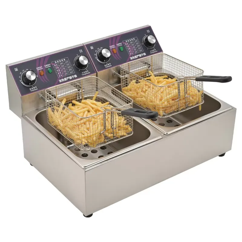 เครื่องทอดไฟฟ้าแบบตั้งโต๊ะสองถ - Countertop Deep Fryer With Timer บทวิจารณ์และราคา