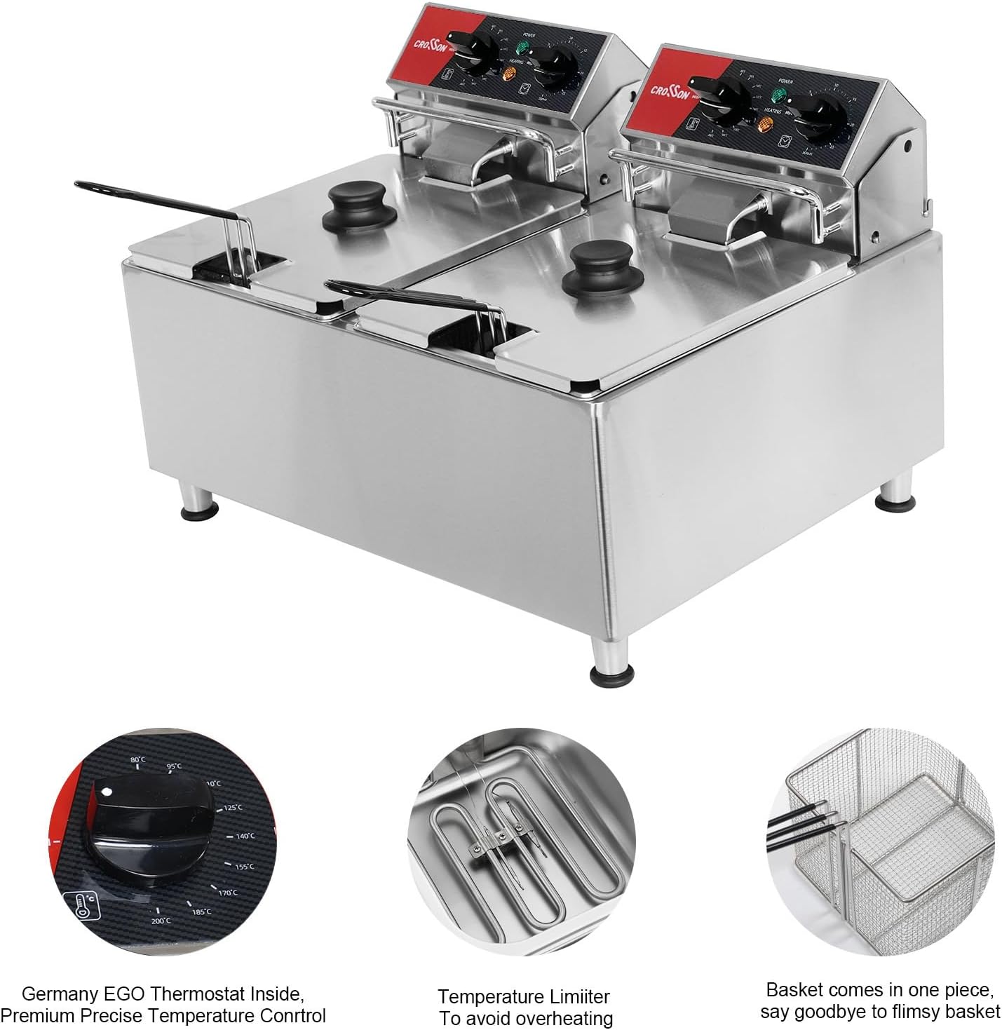 สำหรับเครื่องทอดไฟฟ้า CF-30 ขน - Countertop Deep Fryer With Timer บทวิจารณ์และราคา