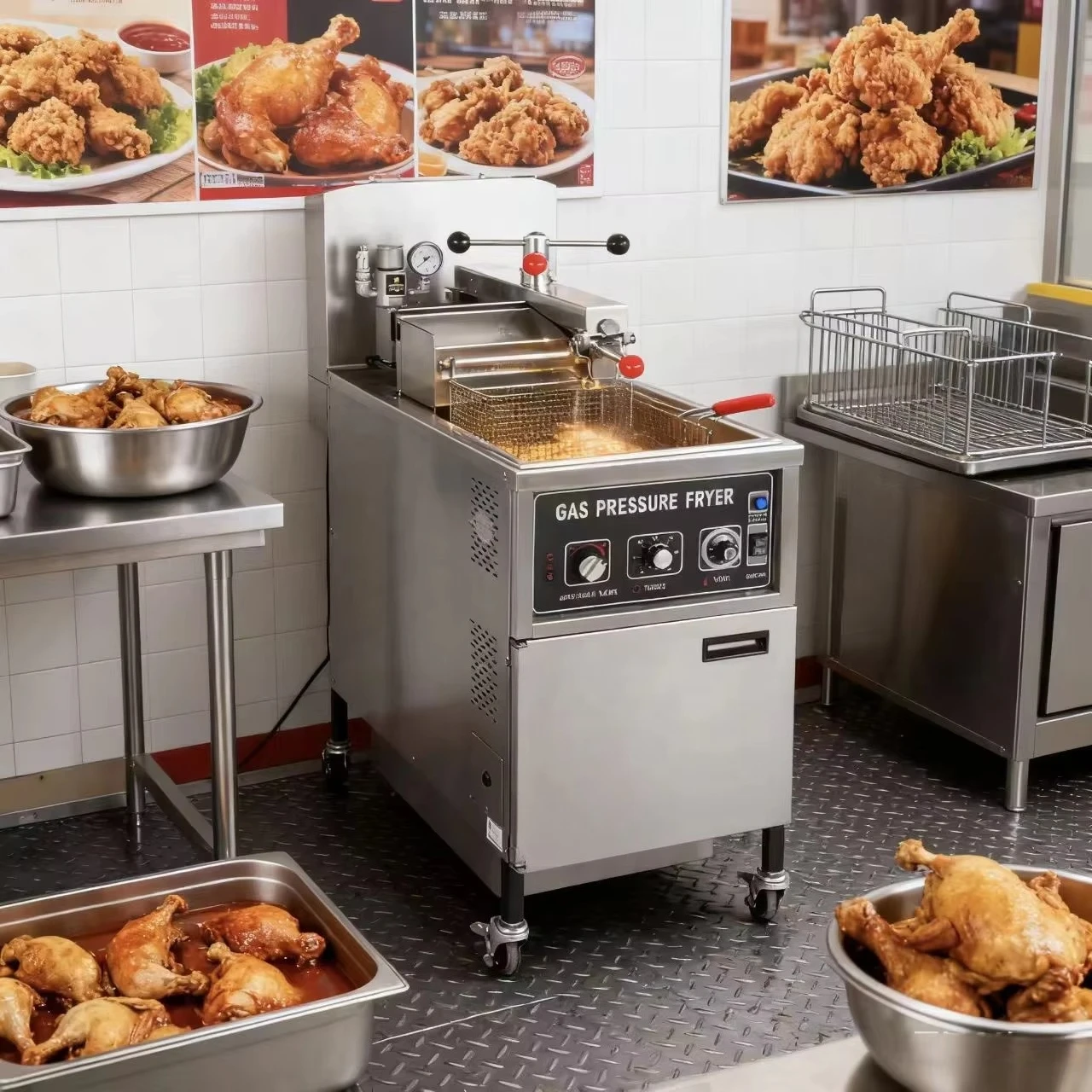 หม้อทอดแรงดันแบบใช้มือควบคุม ข - Pressure Fryer Commercial Chicken บทวิจารณ์และราคา