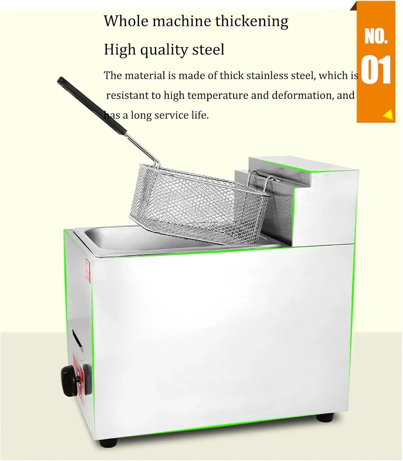 เตาทอดแก๊สเชิงพาณิชย์แบบตั้งโต - Commercial Gas Deep Fryer Propane บทวิจารณ์และราคา