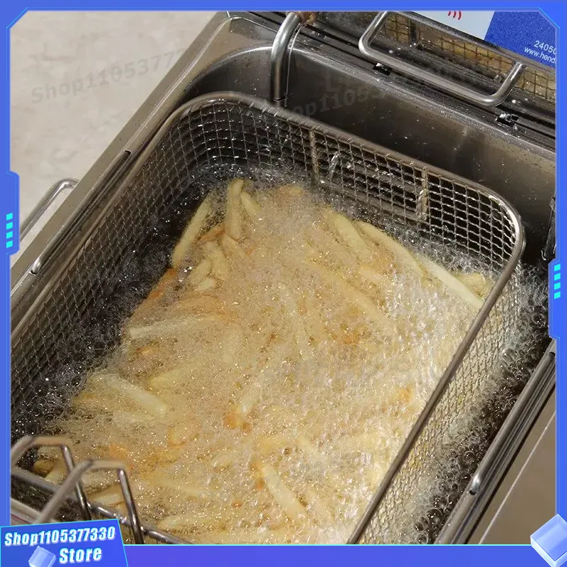 หม้อทอดไฟฟ้า 12 ลิตร แบบสองถัง - Commercial Deep Fryer Double Tank 12L บทวิจารณ์และราคา