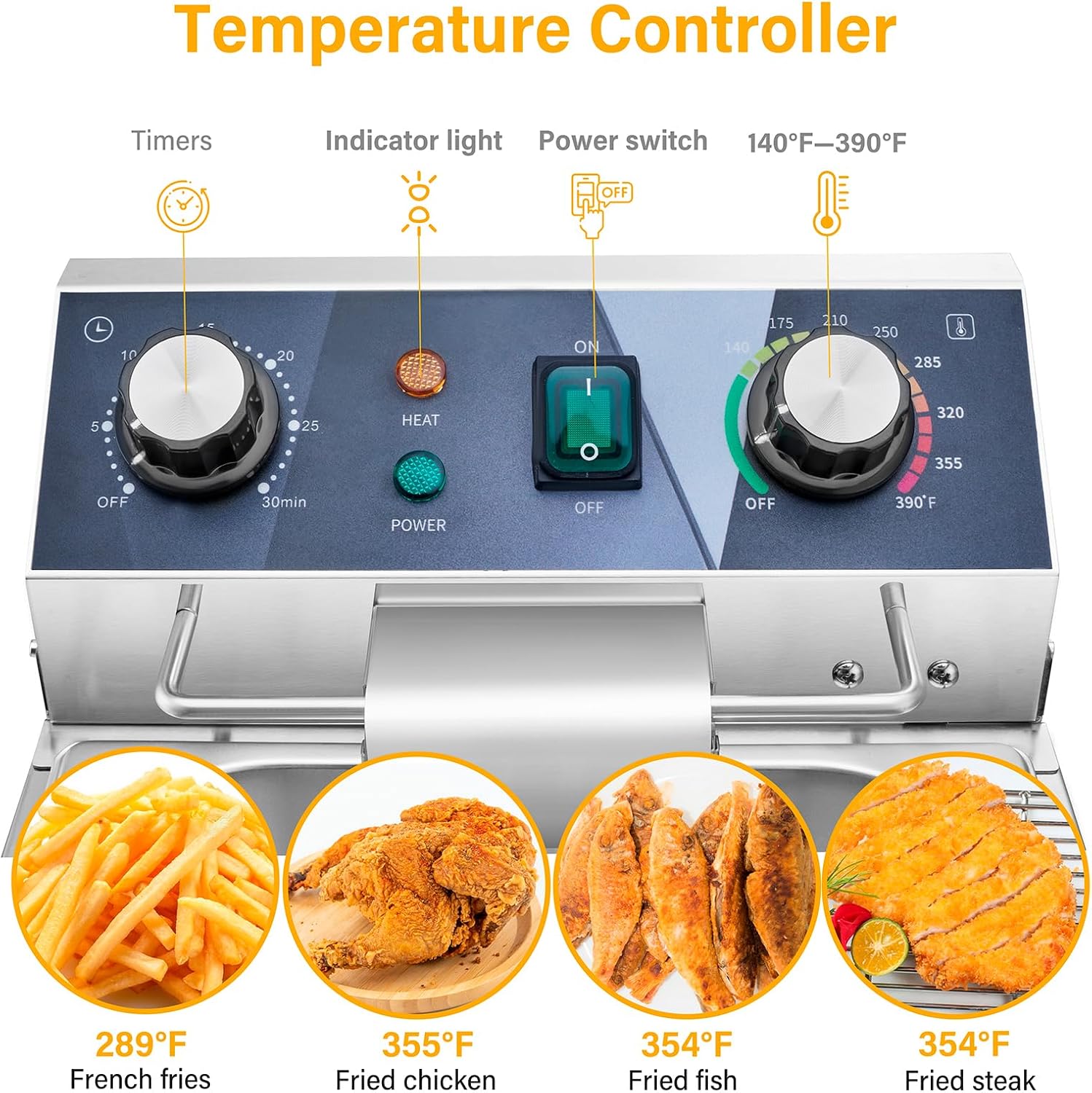 หม้อทอดไฟฟ้า - ความจุ 13 ลิตร  - Fryer Basket Commercial Stainless บทวิจารณ์และราคา