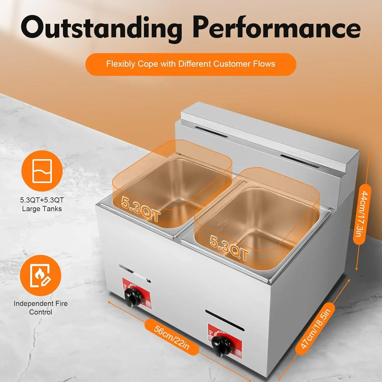 หม้อทอดแก๊สเชิงพาณิชย์แบบตั้งโ - Commercial Gas Deep Fryer Propane บทวิจารณ์และราคา