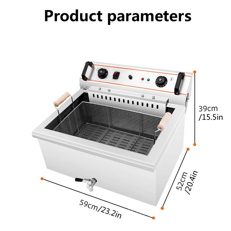 เครื่องทอดไฟฟ้าเชิงพาณิชย์ 20  - Electric Fryer Commercial 20L บทวิจารณ์และราคา