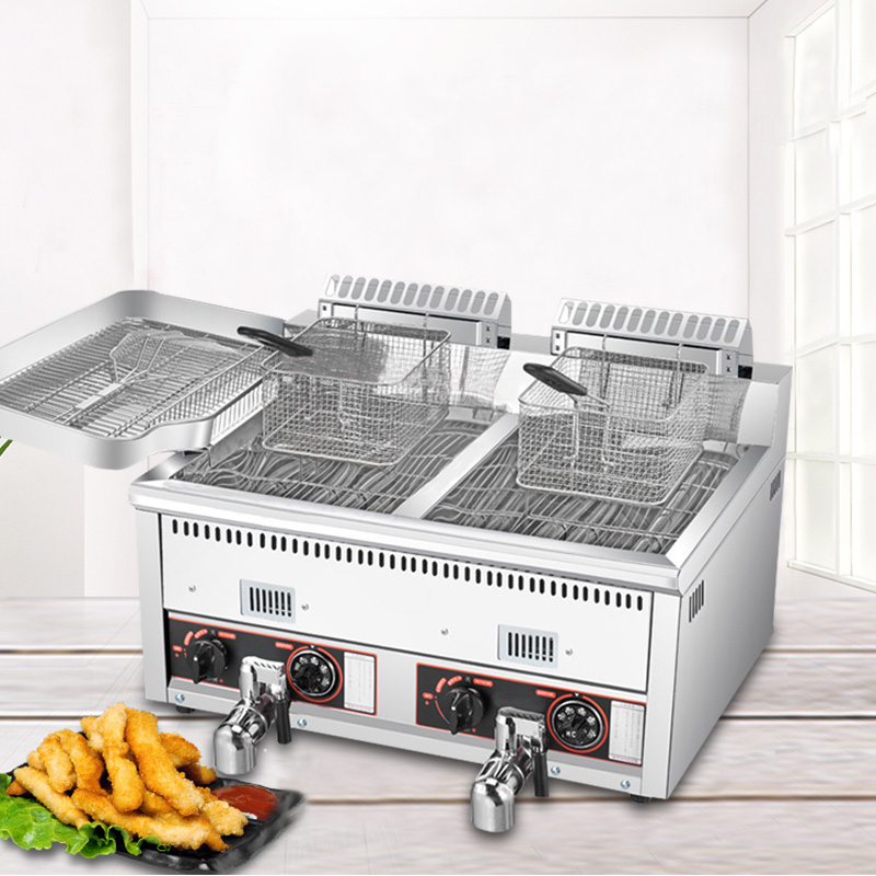 เครื่องทอดแบบใช้แก๊ส 12 ลิตร + - Commercial Gas Deep Fryer Propane บทวิจารณ์และราคา