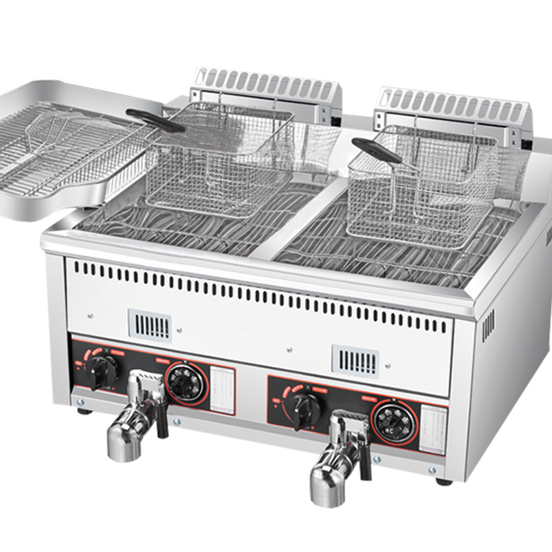 เครื่องทอดแบบใช้แก๊ส 12 ลิตร + - Commercial Gas Deep Fryer Propane บทวิจารณ์และราคา