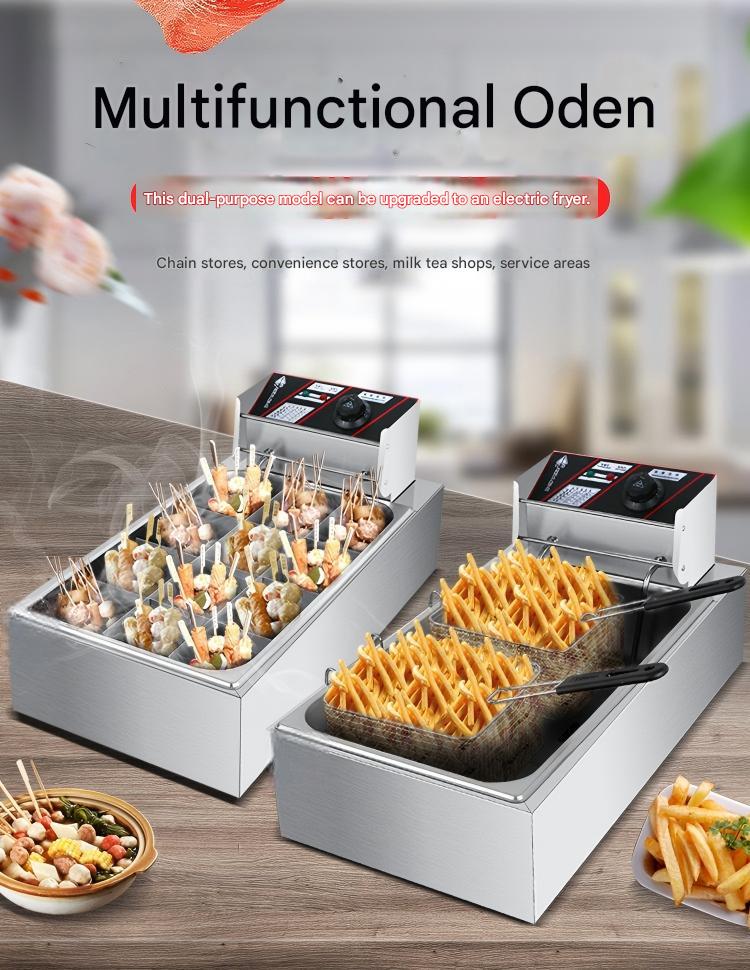 หม้อทอดไฟฟ้าขนาดใหญ่ 12 ลิตร แ - Commercial Deep Fryer Double Tank 12L บทวิจารณ์และราคา