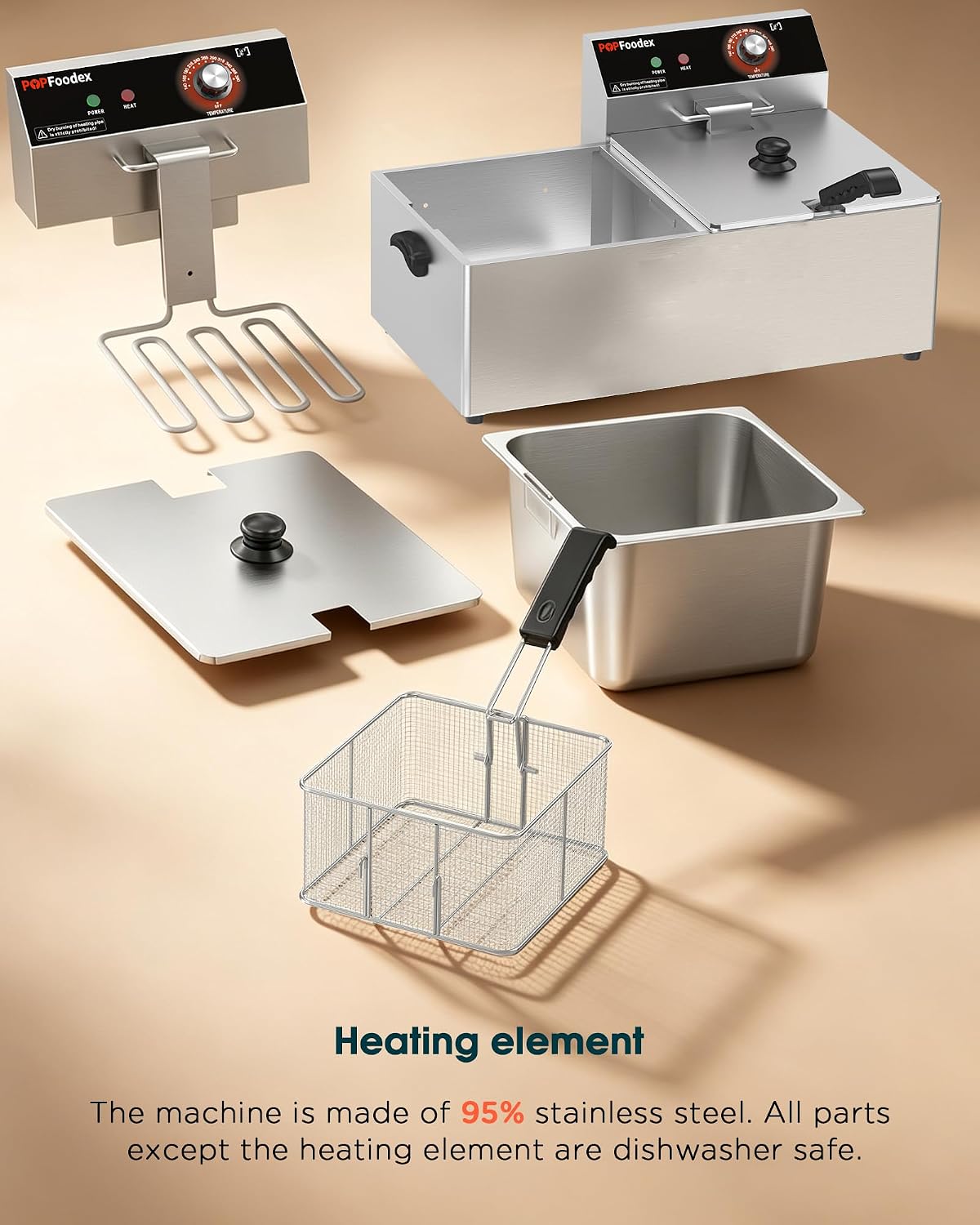 เครื่องทอดไฟฟ้าสำหรับใช้ในเชิง - Fryer Basket Commercial Stainless บทวิจารณ์และราคา