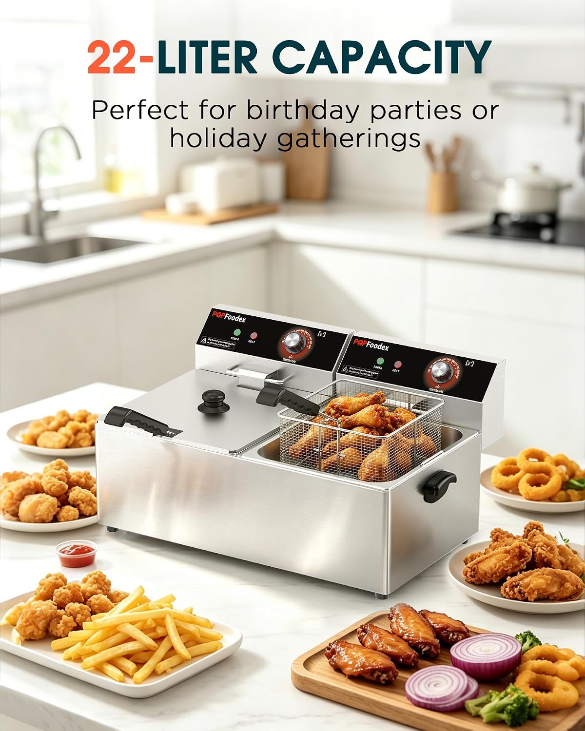 เครื่องทอดไฟฟ้าสำหรับใช้ในเชิง - Fryer Basket Commercial Stainless บทวิจารณ์และราคา