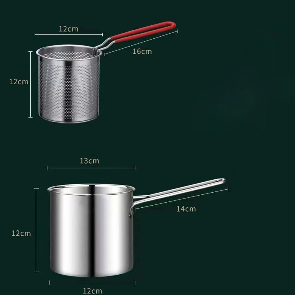 หม้อทอดสแตนเลสพร้อมตะกร้า ฐานก - Fryer Basket Commercial Stainless บทวิจารณ์และราคา