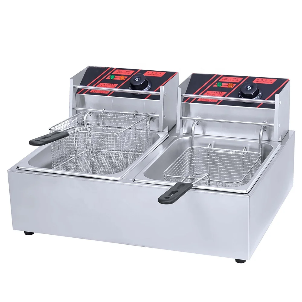 เครื่องทอดแบบสองถัง ขนาด 12 ลิ - Fryer Basket Commercial Stainless บทวิจารณ์และราคา