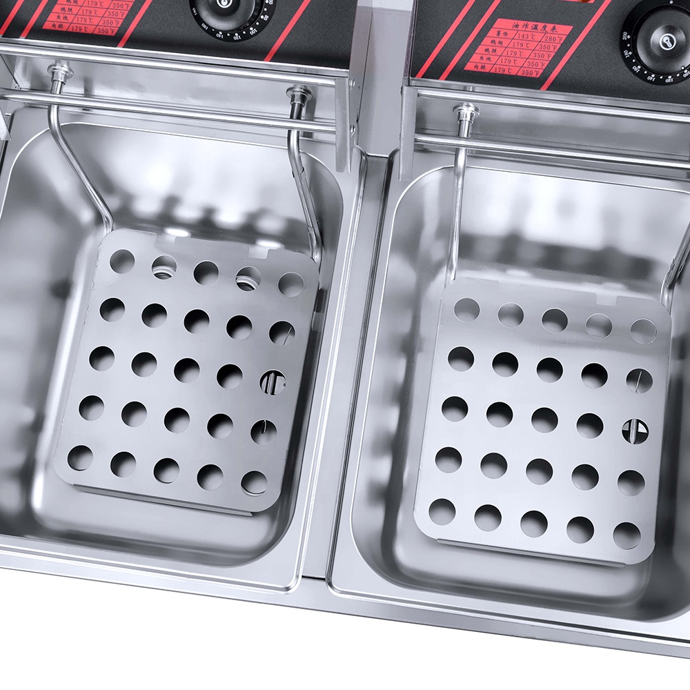 เครื่องทอดแบบสองถัง ขนาด 12 ลิ - Fryer Basket Commercial Stainless บทวิจารณ์และราคา