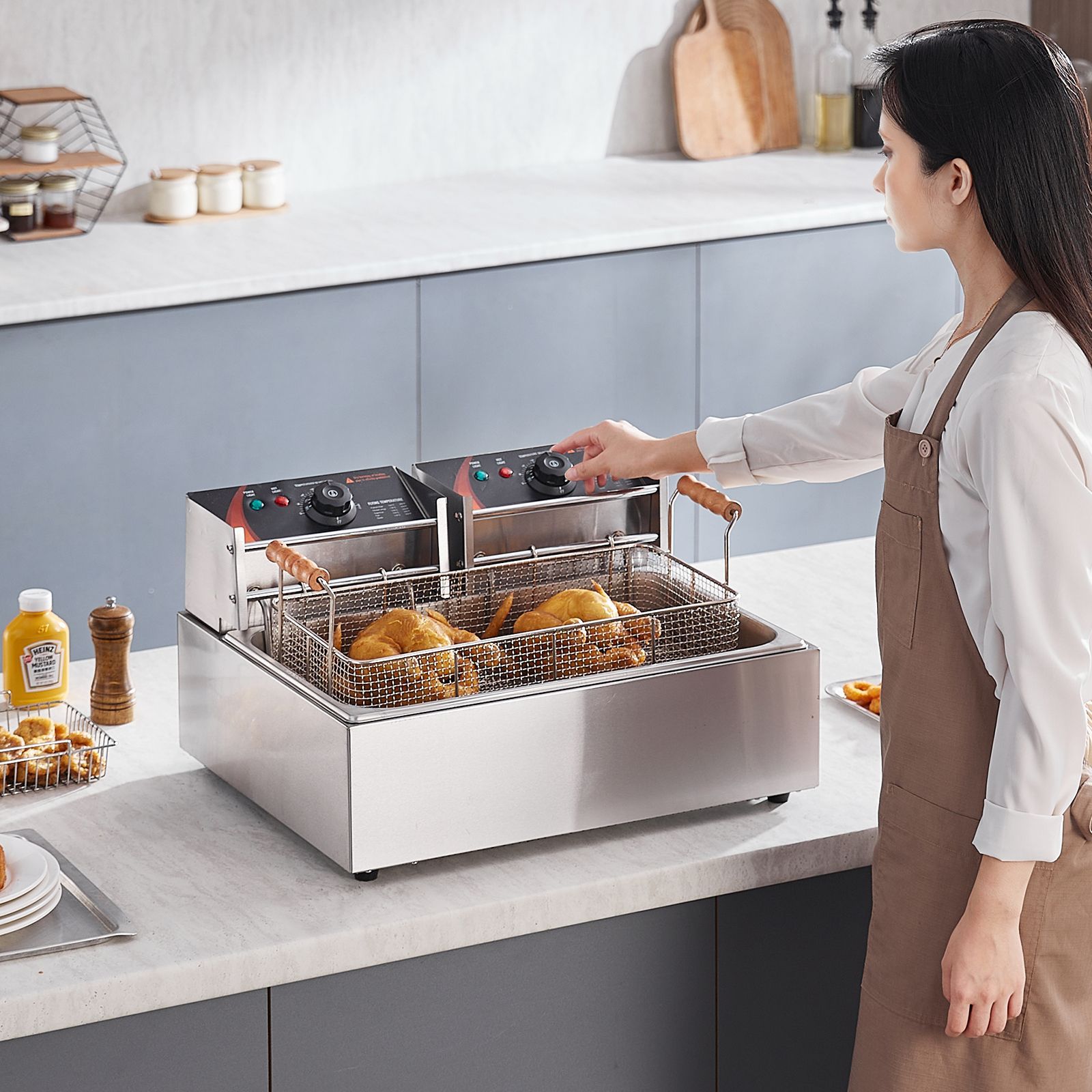 เครื่องทอดไฟฟ้าเชิงพาณิชย์ 300 - Fryer Basket Commercial Stainless บทวิจารณ์และราคา
