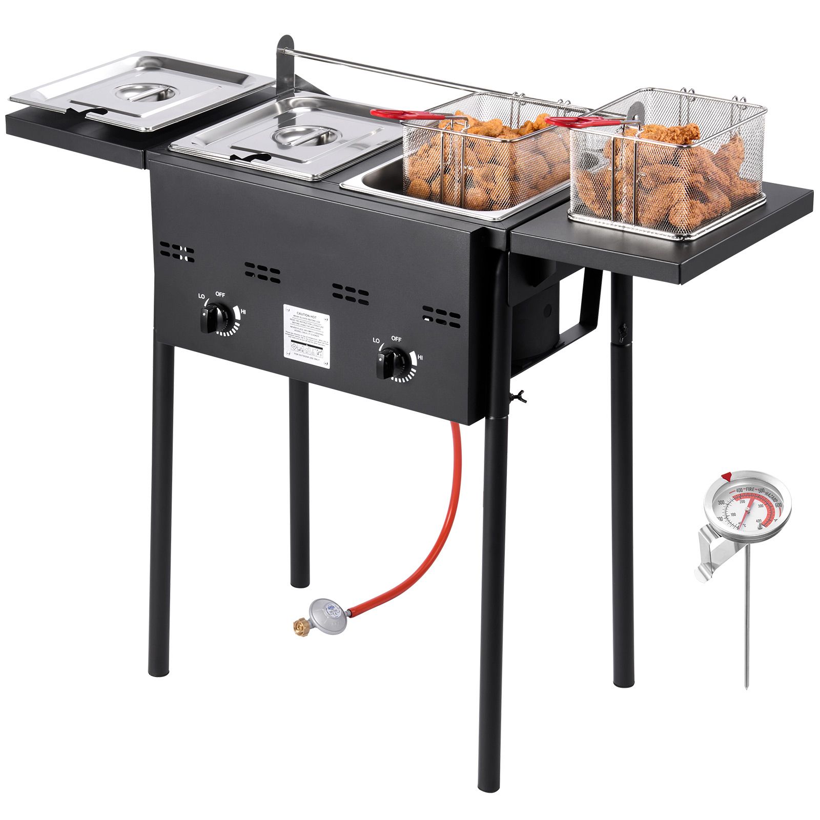 หม้อทอดแก๊สแบบตั้งพื้นสำหรับใช - Commercial Gas Deep Fryer Propane บทวิจารณ์และราคา