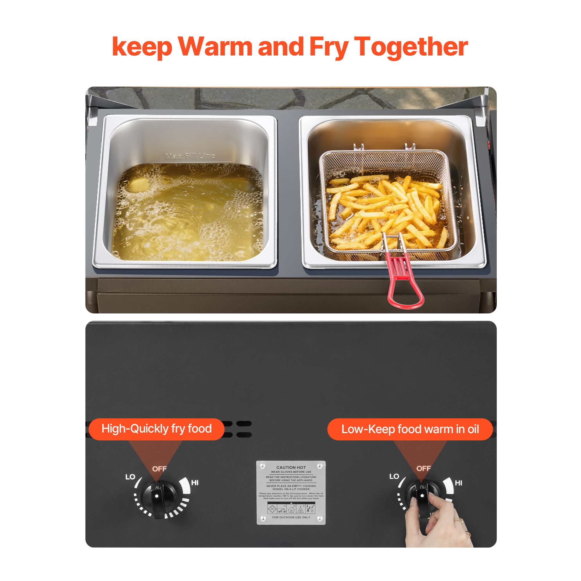 หม้อทอดแก๊สแบบตั้งพื้นสำหรับใช - Commercial Gas Deep Fryer Propane บทวิจารณ์และราคา