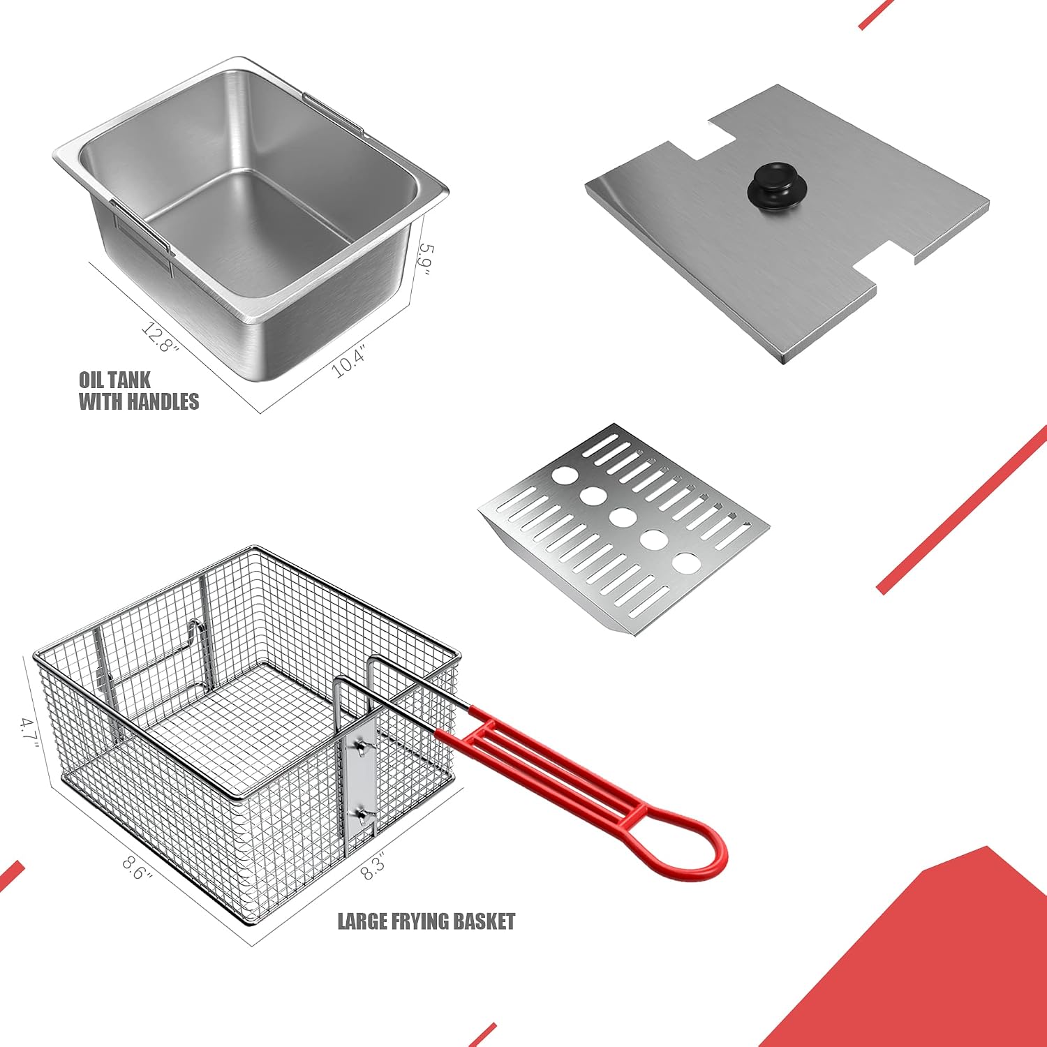 หม้อทอดไฟฟ้าแบบถังเดี่ยวพร้อมต - Countertop Deep Fryer With Timer บทวิจารณ์และราคา