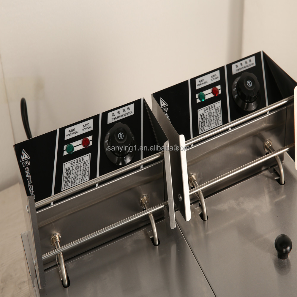 เครื่องทอดไฟฟ้าแบบถังคู่ 12 ลิ - Commercial Deep Fryer Double Tank 12L บทวิจารณ์และราคา
