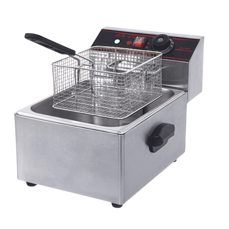 เครื่องทอดแก๊สไฟฟ้าแบบสองถัง ข - Commercial Deep Fryer Double Tank 12L บทวิจารณ์และราคา