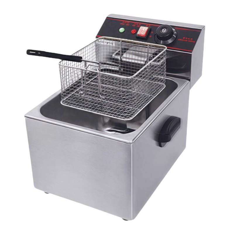 เครื่องทอดแก๊สไฟฟ้าแบบสองถัง ข - Commercial Deep Fryer Double Tank 12L บทวิจารณ์และราคา