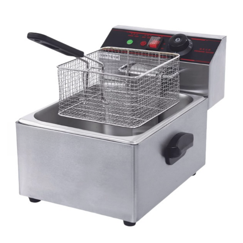 เครื่องทอดแก๊สไฟฟ้าแบบสองถัง ข - Commercial Deep Fryer Double Tank 12L บทวิจารณ์และราคา