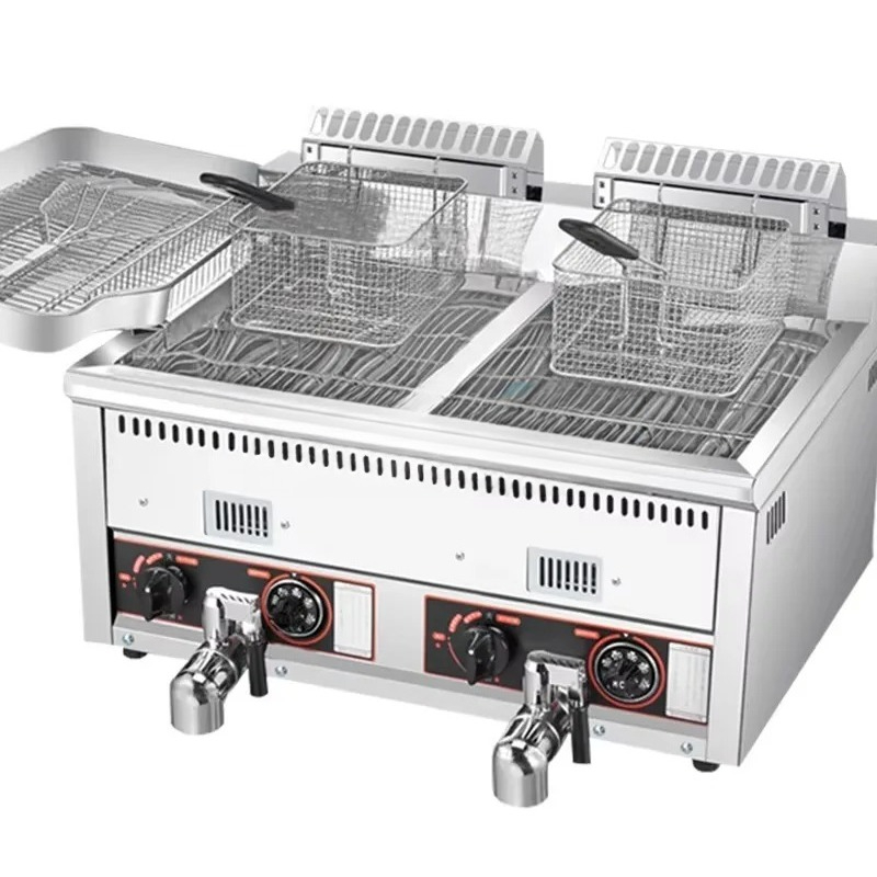 เครื่องทอดไก่และมันฝรั่งทอดขนา - Commercial Gas Deep Fryer Propane บทวิจารณ์และราคา