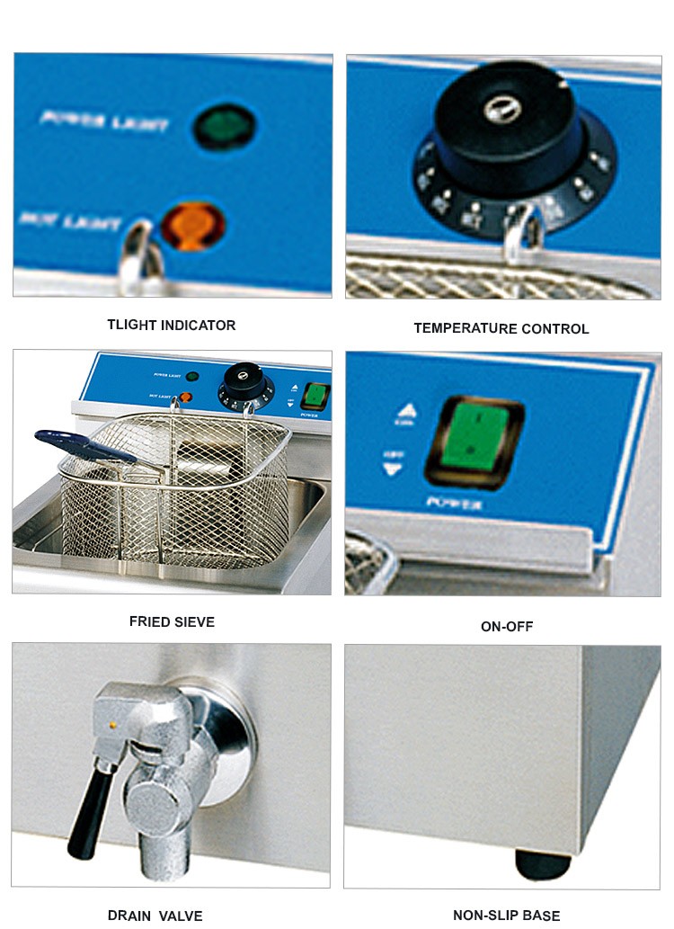 เครื่องทอดมันฝรั่งไฟฟ้าแบบอุตส - Commercial Deep Fryer Double Tank 12L บทวิจารณ์และราคา