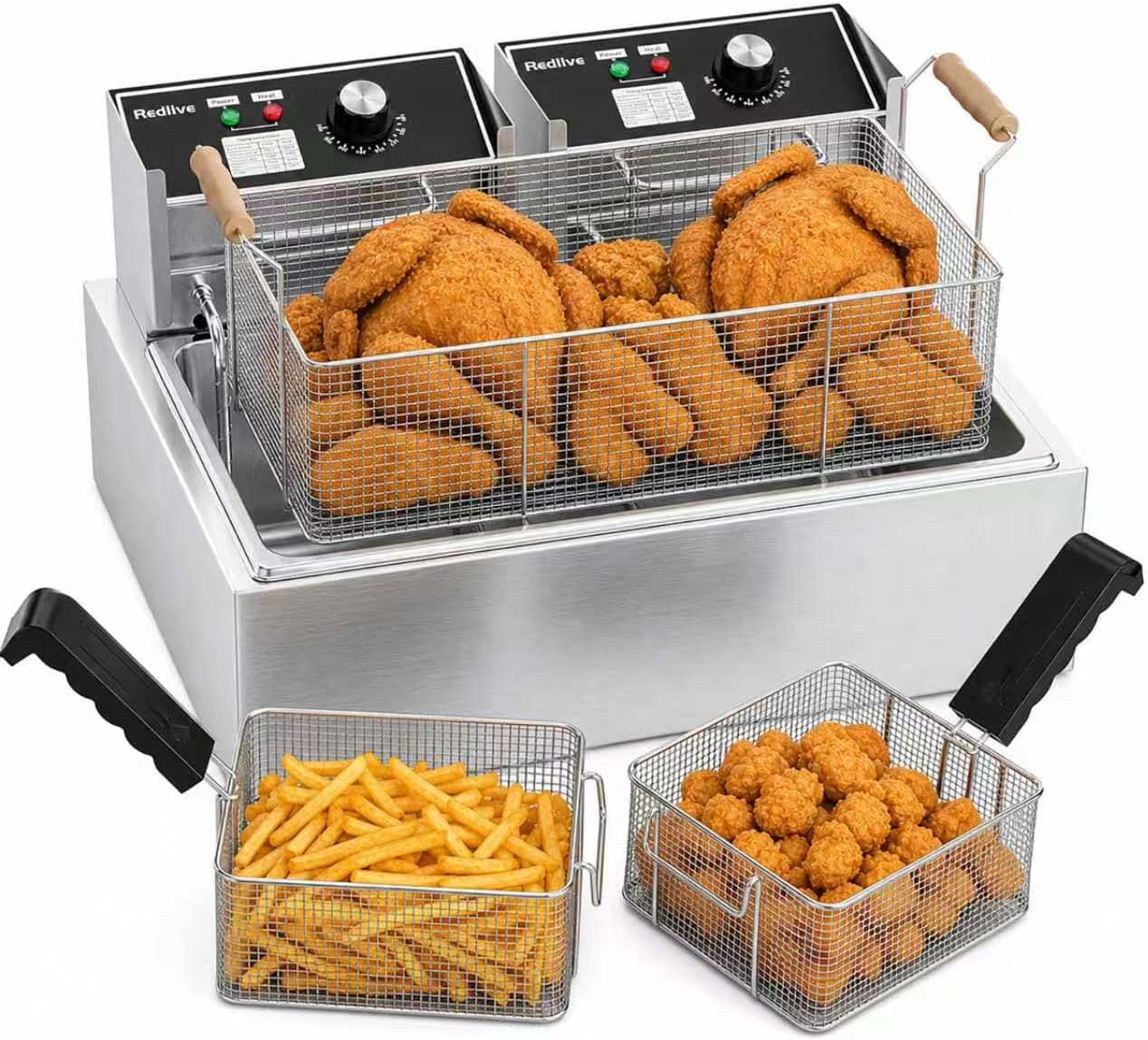 หม้อทอดไฟฟ้าสแตนเลสขนาด 22.6 ล - Fryer Basket Commercial Stainless บทวิจารณ์และราคา