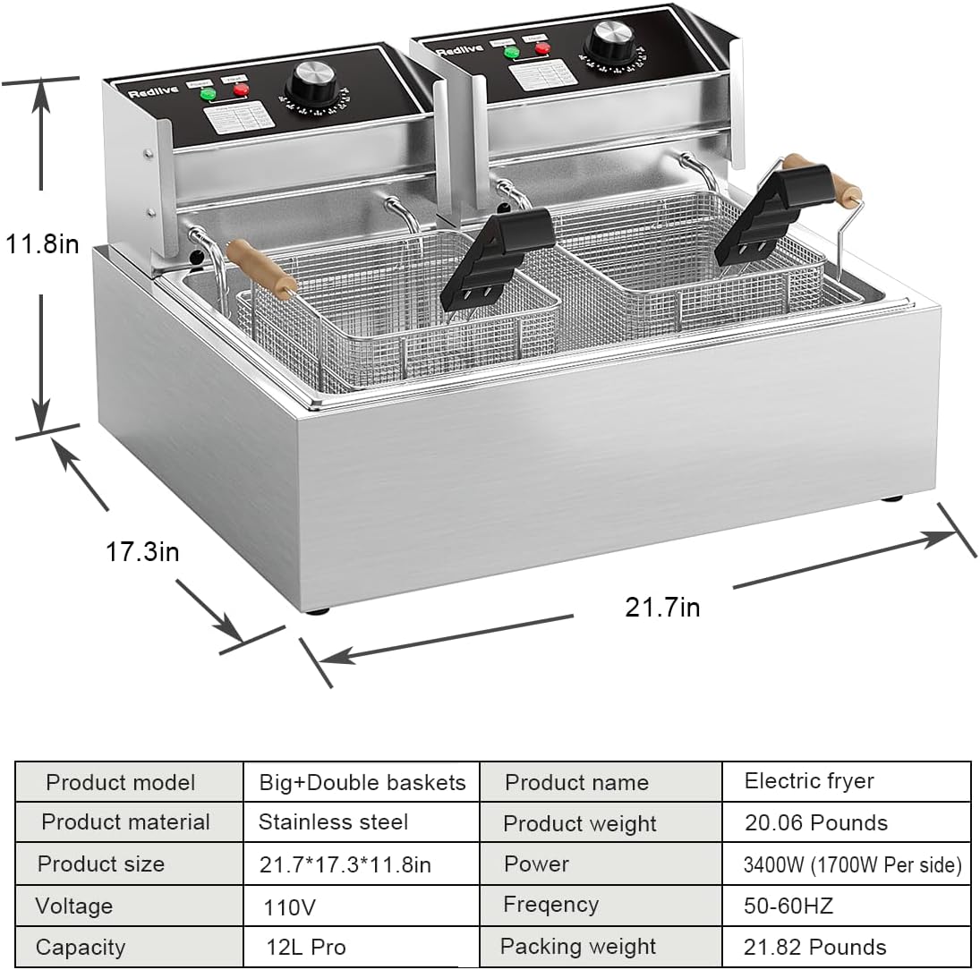 หม้อทอดไฟฟ้าสแตนเลสขนาด 22.6 ล - Fryer Basket Commercial Stainless บทวิจารณ์และราคา