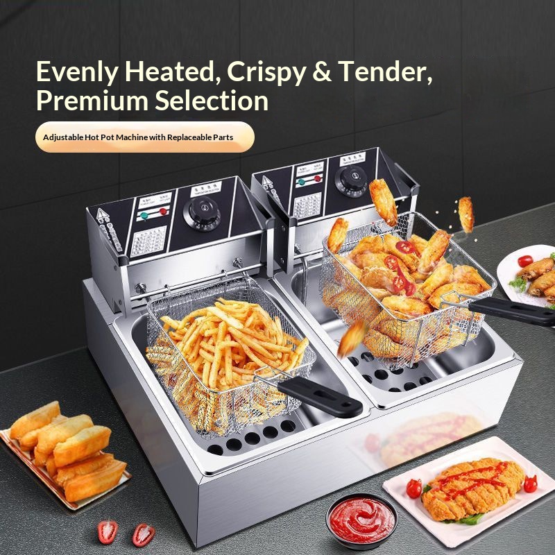 ใช้ได้กับหม้อทอดไฟฟ้าสแตนเลสหน - Electric Fryer Commercial 20L บทวิจารณ์และราคา
