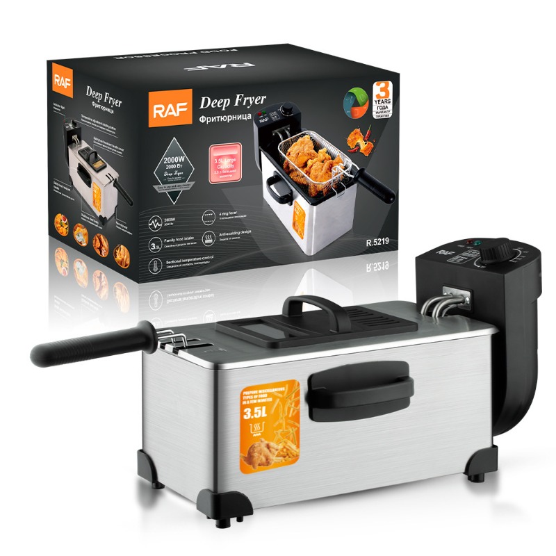 หม้อทอดไฟฟ้า EU/UK 2000W ความจ - Countertop Deep Fryer With Timer บทวิจารณ์และราคา