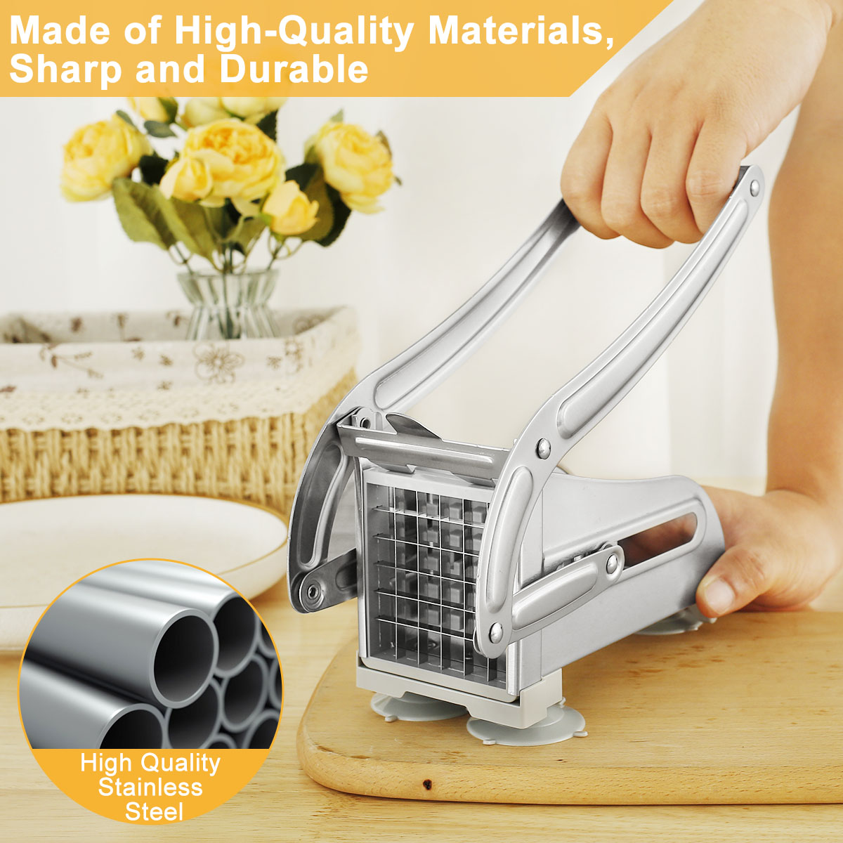 เครื่องตัดทอดฝรั่งเศสสแตนเลสแล - Commercial French Fry Cutter บทวิจารณ์และราคา