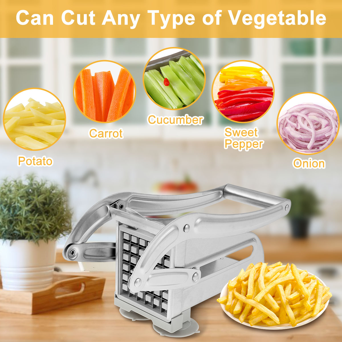 เครื่องตัดทอดฝรั่งเศสสแตนเลสแล - Commercial French Fry Cutter บทวิจารณ์และราคา