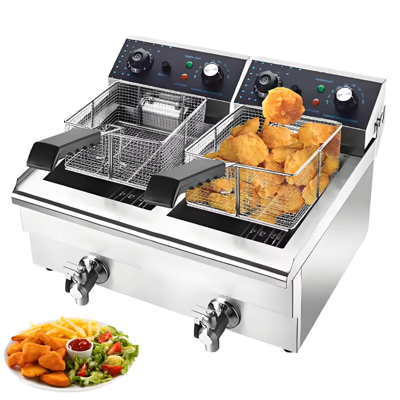 หม้อทอดไฟฟ้าเชิงพาณิชย์แบบสองช - Electric Fryer Commercial 20L บทวิจารณ์และราคา