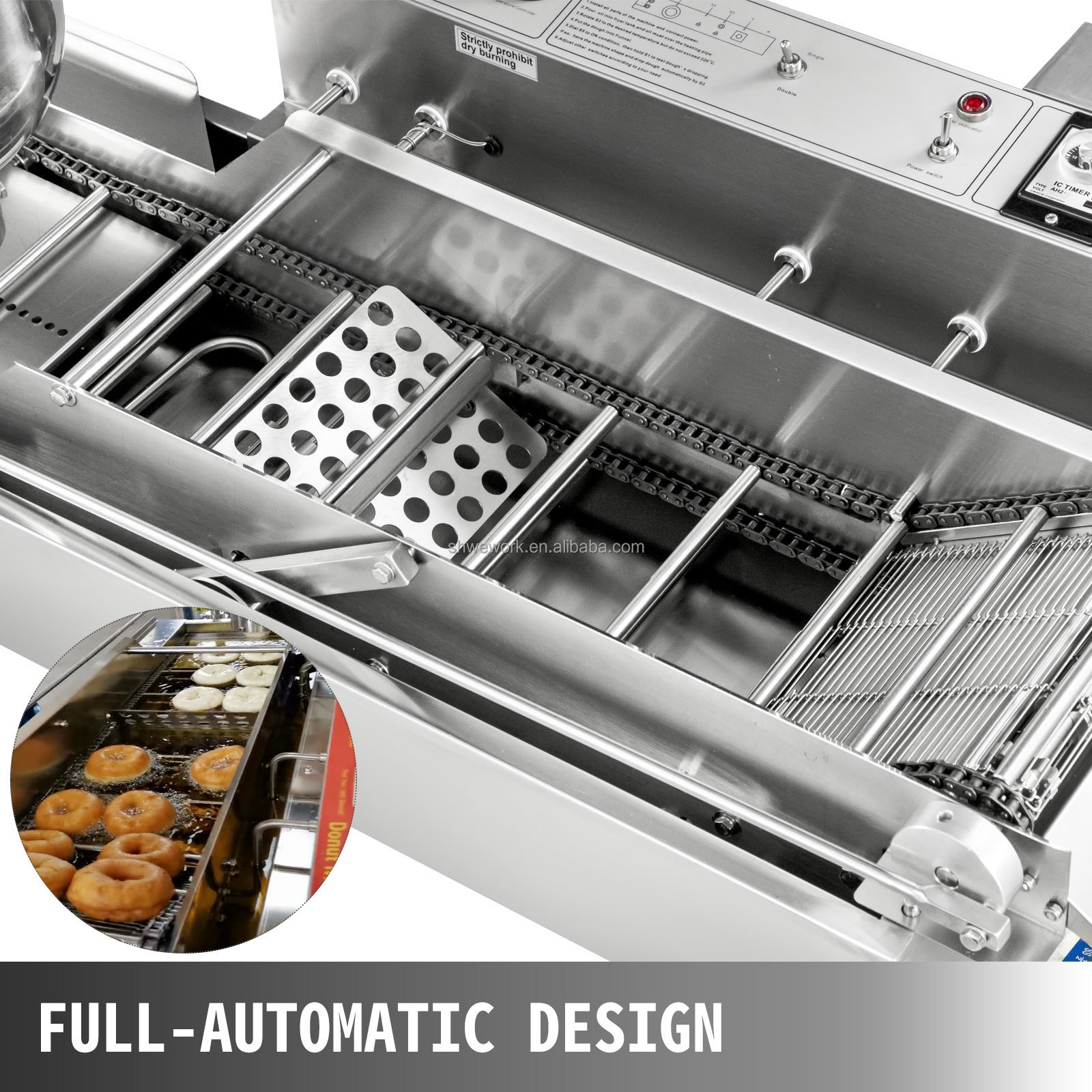 เครื่องทำโดนัทแบบแถวคู่ T100 ส - Commercial Donut Fryer Electric บทวิจารณ์และราคา