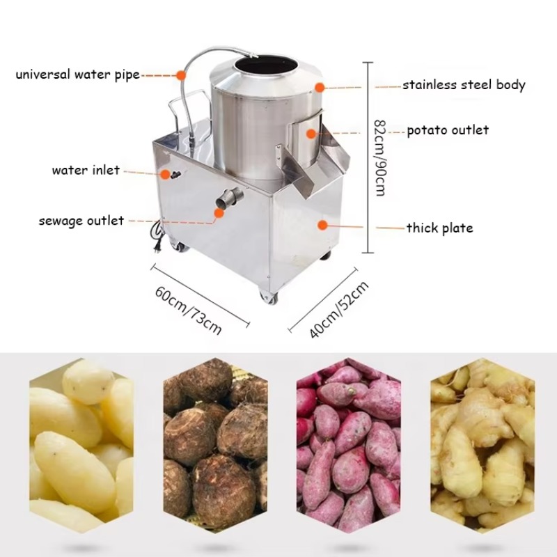 เครื่องล้างและปอกเปลือกขิง มัน - Commercial Potato Peeler Machine บทวิจารณ์และราคา